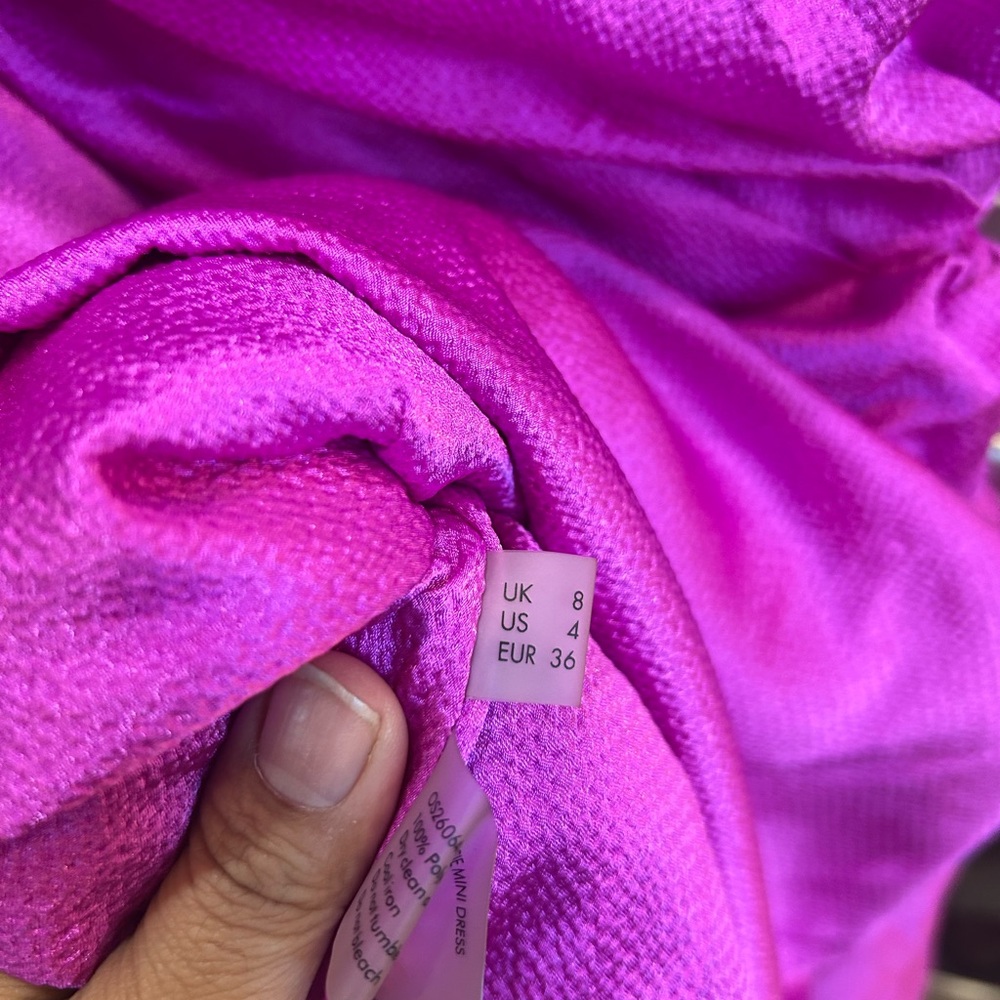 Solace London Pink Ruched One Shoulder dress, size 4, GUC - Picture 3 of 4